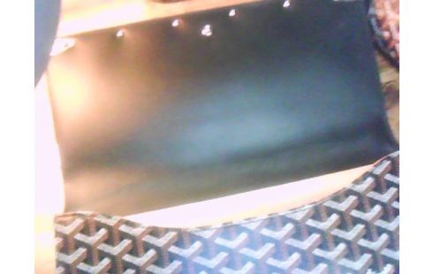 POCHETTE GOYARD MONTECARLO CUIR NOIR BAGUETTE BOIS GOYARD PARIS