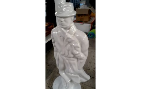 LAMPADAIRE HOMME BLANCHE PORCELAINE, , OPALINE