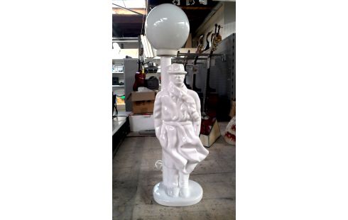 LAMPADAIRE HOMME BLANCHE PORCELAINE, , OPALINE