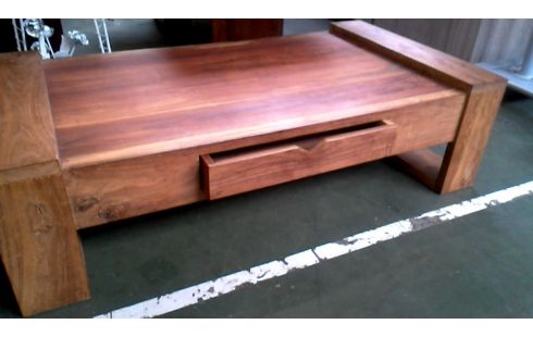 WOHNZIMMERTISCH 1 TEAKHOLZ 1 SCHUBLADE