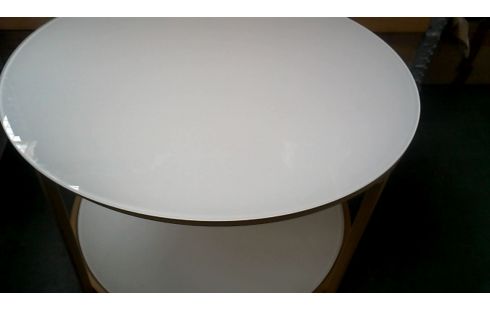 WOHNZIMMERTISCH 1 RUND OR FARBIG WEISS EIS