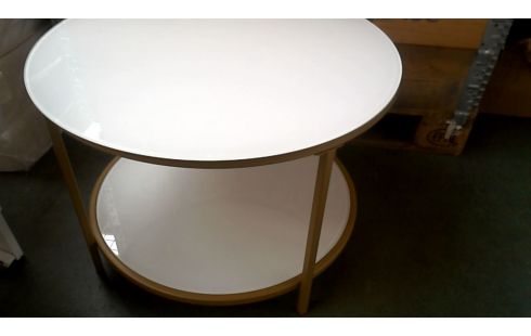 WOHNZIMMERTISCH 1 RUND OR FARBIG WEISS EIS