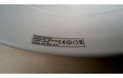 SUSPENSION ROND BLANCHE METAL