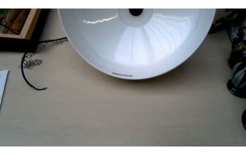 SUSPENSION ROND BLANCHE METAL