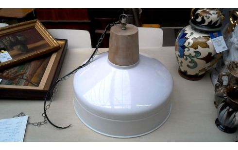 SUSPENSION ROND BLANCHE METAL