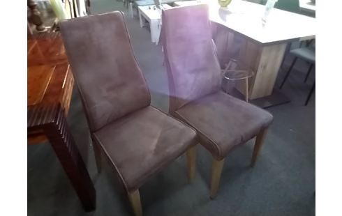 4 CHAISES TISSU MARON