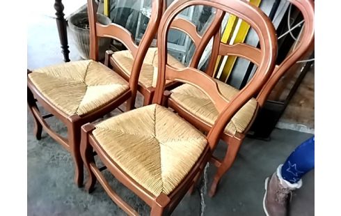 4 CHAISES PAILLEES STYLE LP