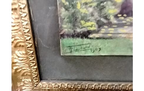 TABLEAU ENCADRÉ SIGNE  LOMBARD