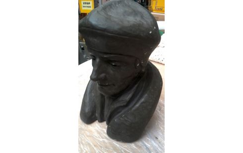 BUSTE PLATRE BRONZE COULEUR DEDICACE