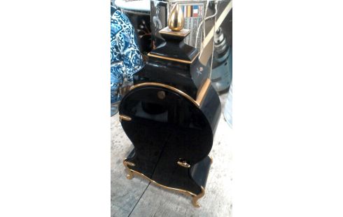 HORLOGE A BATTERIE NOIR MET OR