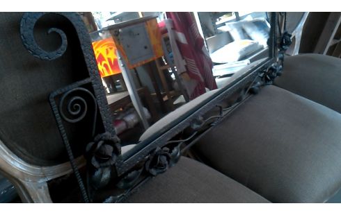 MIROIR ART DECO. FER FORGE