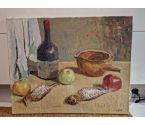 HUILE SUR TOILE NATURE MORTE SIGNÉ HENRI LITT
