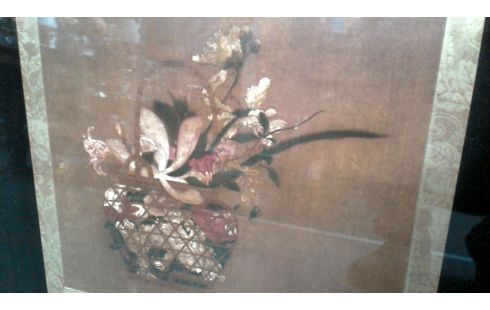 MARCO NEGRO MET OR DORADO FLOR, , BANDEJA DE PORCELANA