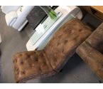 MERIDIENNE STYLE CHESTERFIELD TISSU BRUN