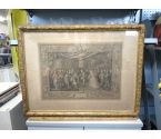 GRAVURE ANCIENNE ENTREVUE DE LOUIS XIV