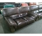 CANAPE 2P MARRON CUIR