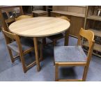 4 CHAISES PIN ASSISE TISSU