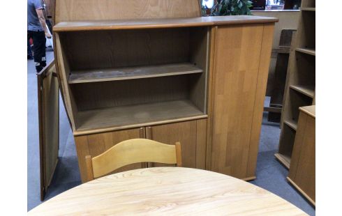 MEUBLE ETAGERE PIN 3 PORTES