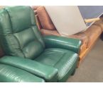 FAUTEUIL CUIR VERT