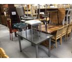 TABLE + 3 CHAISES SIMILI GRIS