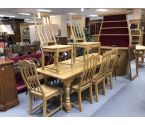 TABLE + 6 CHAISES CHENE CLAIR