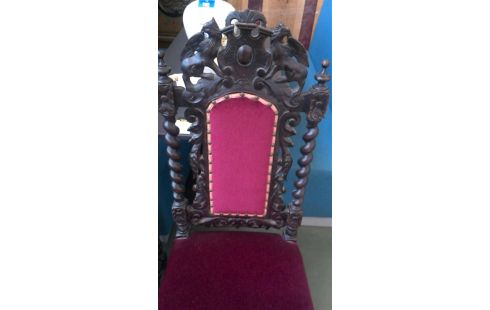 6 SILLAS ENRIQUE II ESTILO BURDEOS TERCIOPELO