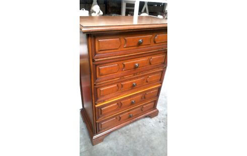CHIFFONNIER MERISIER 5 TIROIRS