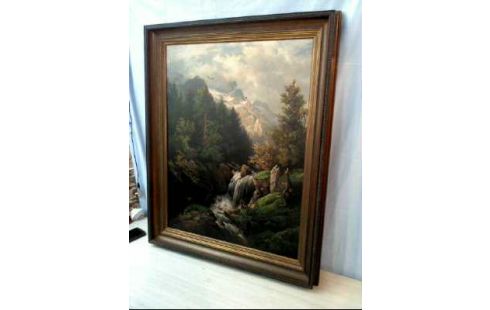 ÖLGEMÄLDE BERGFLUSS 1907 <G.HOFFM.-SALON>