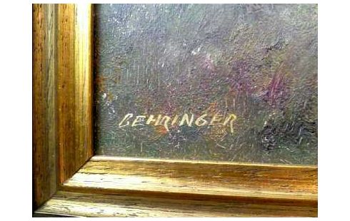 ÖLGEMÄLDE <BEHRINGER> I.R. AM DORFWEIHER