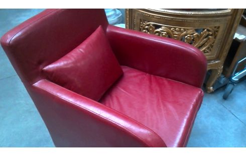 SILLÓN DE CUERO CLUB ROJO CUERO, , MÓVIL