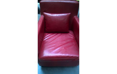 SILLÓN DE CUERO CLUB ROJO CUERO, , MÓVIL