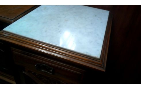 CHEVET ART NOUVEAU MARBRE 1 PORTE 1 TIROIR DOUBLE