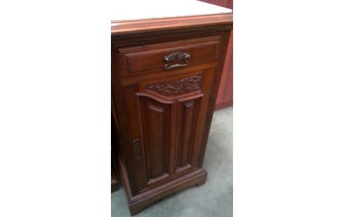 CHEVET ART NOUVEAU MARBRE 1 PORTE 1 TIROIR DOUBLE