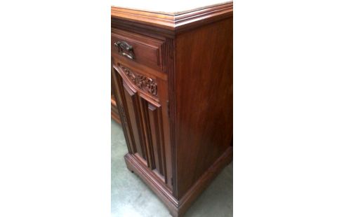 CHEVET ART NOUVEAU MARBRE 1 PORTE 1 TIROIR DOUBLE
