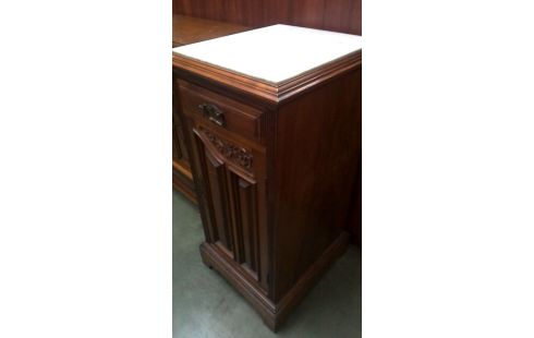 CHEVET ART NOUVEAU MARBRE 1 PORTE 1 TIROIR DOUBLE