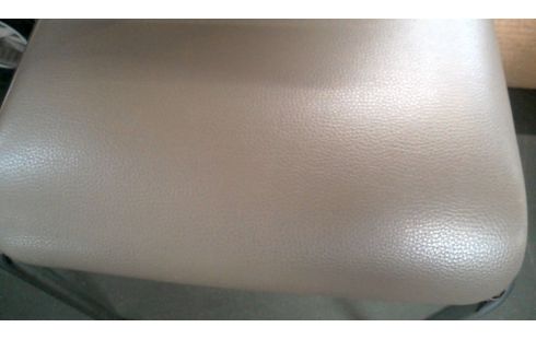 CHAISE BRUN SIMILI CUIR CHROME