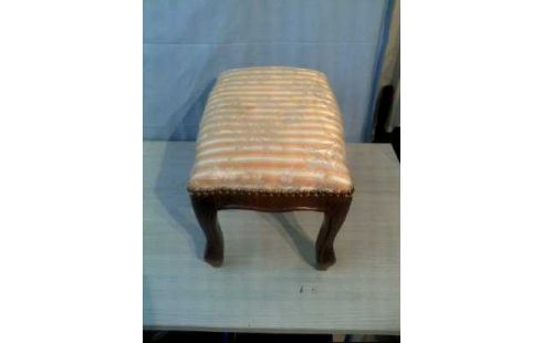 HOCKER HOLZ POLSTER GESTREIFT FLORAL
