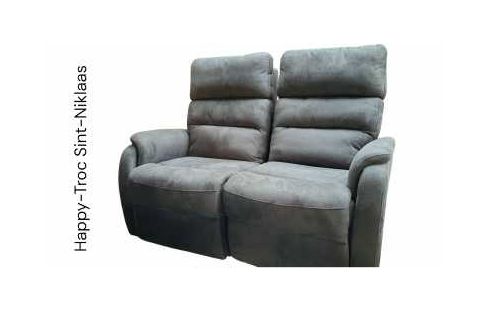 FAUTEUIL 2 PLACES MICROFIBRE NOIRE