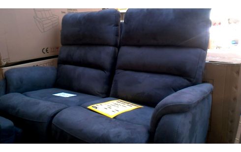FAUTEUIL 2 PLACES MICROFIBRE NOIRE