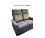FAUTEUIL 2 PLACES MICROFIBRE NOIRE