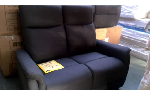 FAUTEUIL 2 PLACES MICROFIBRE NOIRE