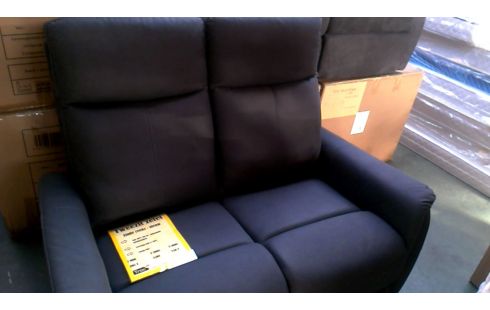 FAUTEUIL 2 PLACES MICROFIBRE NOIRE
