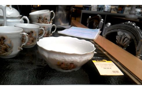 SERVICE A CAFE ANCIEN BLANCHE PORCELAINE