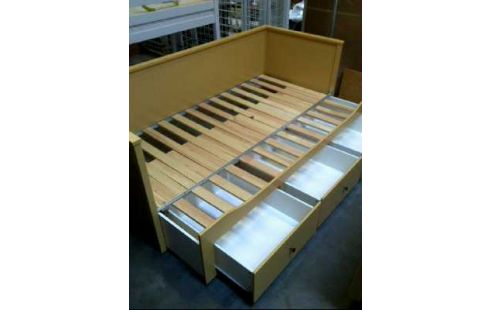 BETT +MATR. HOLZ AUSZ.BAR 3-SCH GELB