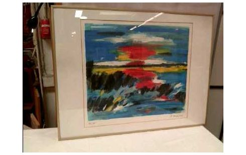 LITHOGRAFIE I.R. SIGN. <B.HOEPPE> ABSTRAKT