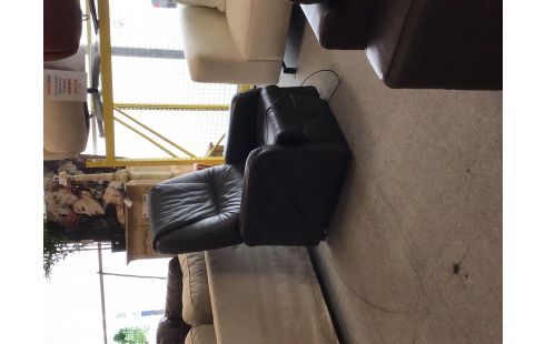 FAUTEUIL RELAX CUIR BRUN RELEVEUR