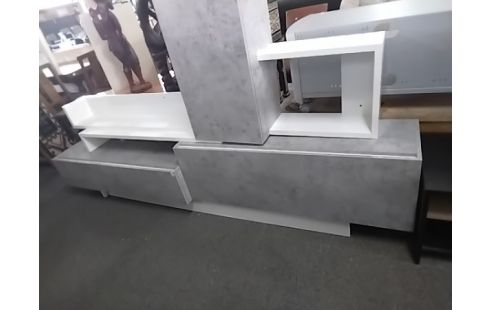 MEUBLE TV MEUBLE BAS ET HAUT GRIS