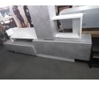 MEUBLE TV MEUBLE BAS ET HAUT GRIS