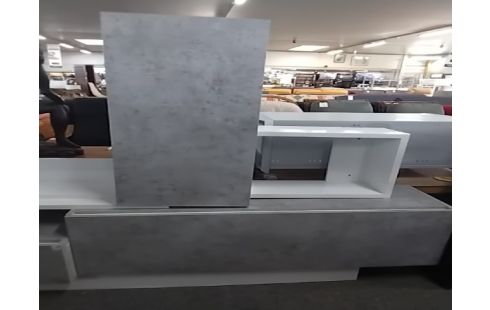 MEUBLE TV MEUBLE BAS ET HAUT GRIS