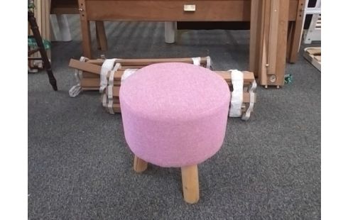 TABOURET TISSU ROSE